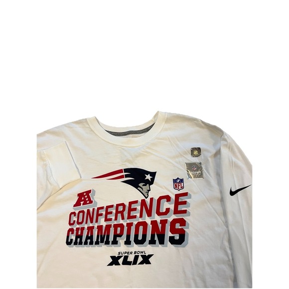 Nike New England Patriots Super Bowl XLIX AFC Champions L/S Shirt Men's 3XL NWT‎ - Picture 1 of 8